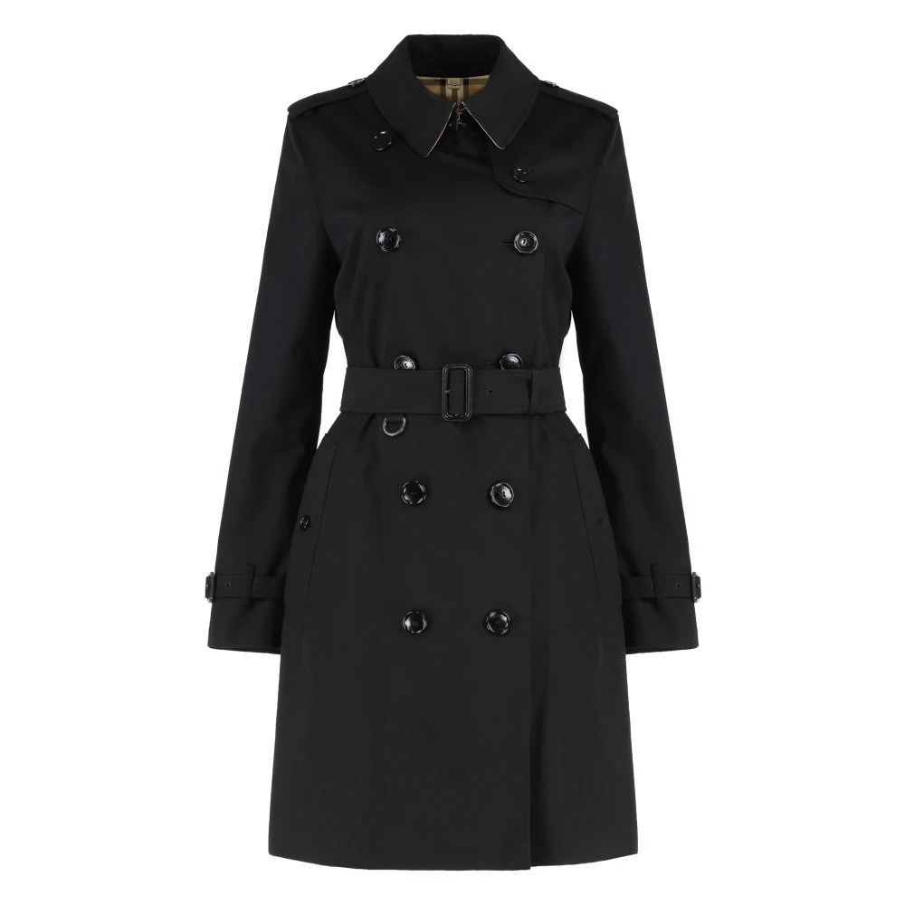 Burberry Women's Black Mid-Length Kensington Heritage Trench Coat - Trench Coats - 3XS - Coats