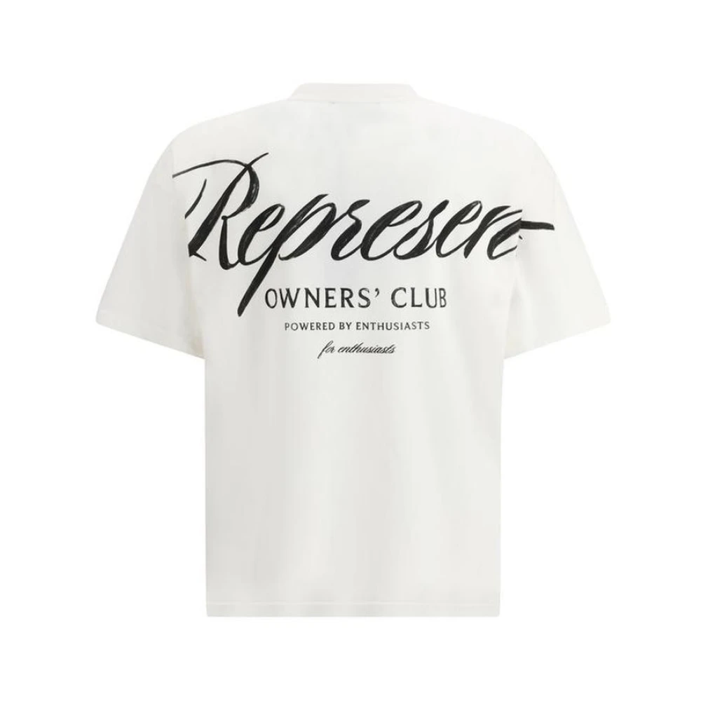 Represent Monochrome Katoenen Tee met Iconisch Monogram White Heren