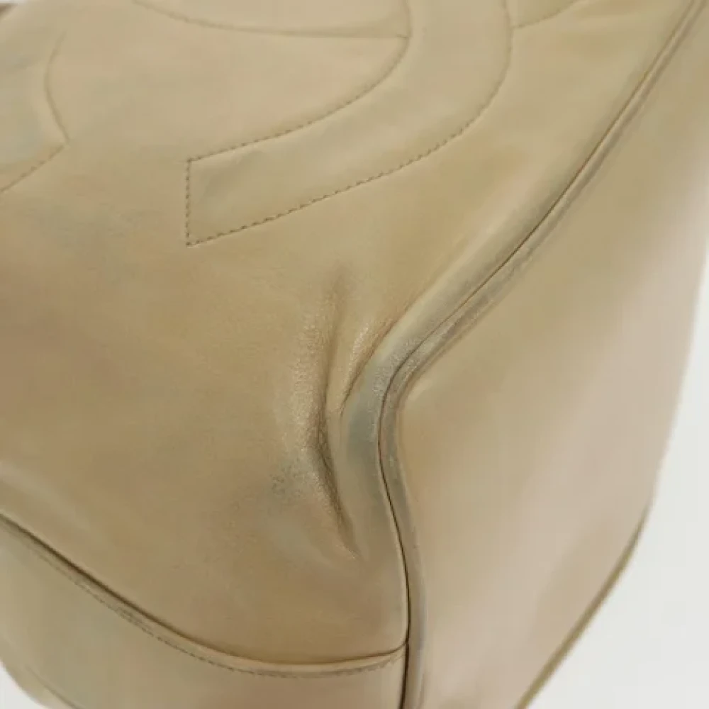Chanel Vintage Pre-owned Leather chanel-bags Beige Dames