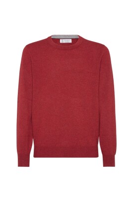 pull-col-rond-rouge-fonce