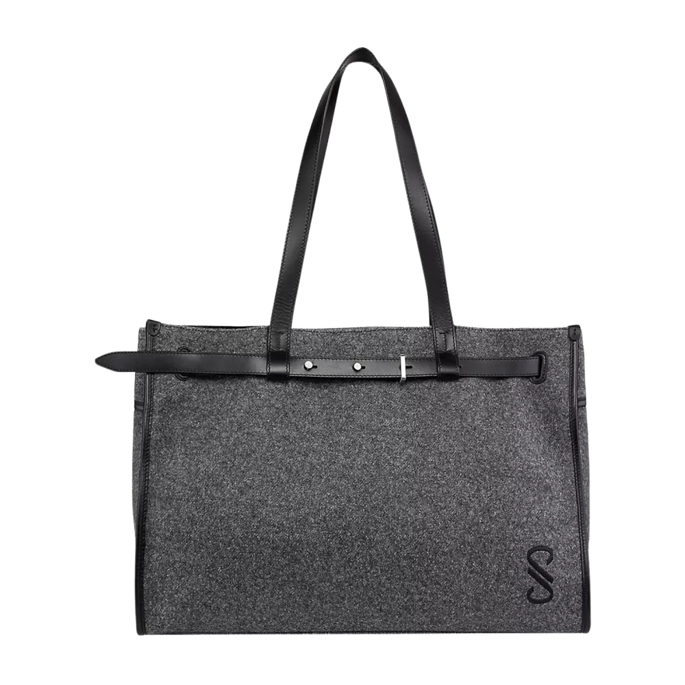 Proenza Schouler Vilt tote tas met riem Blue Dames