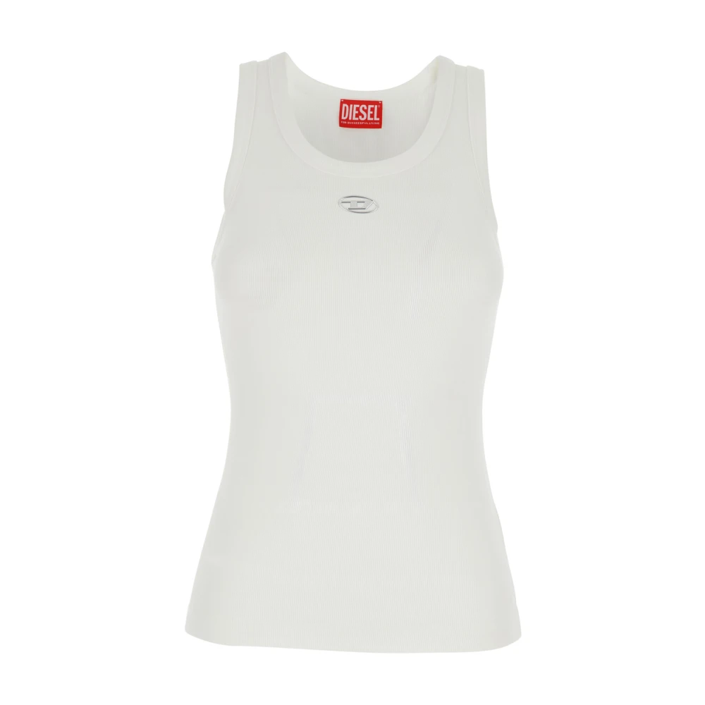 Diesel Women's White T-Anki-Od - Sleeveless Tops - S - Tops