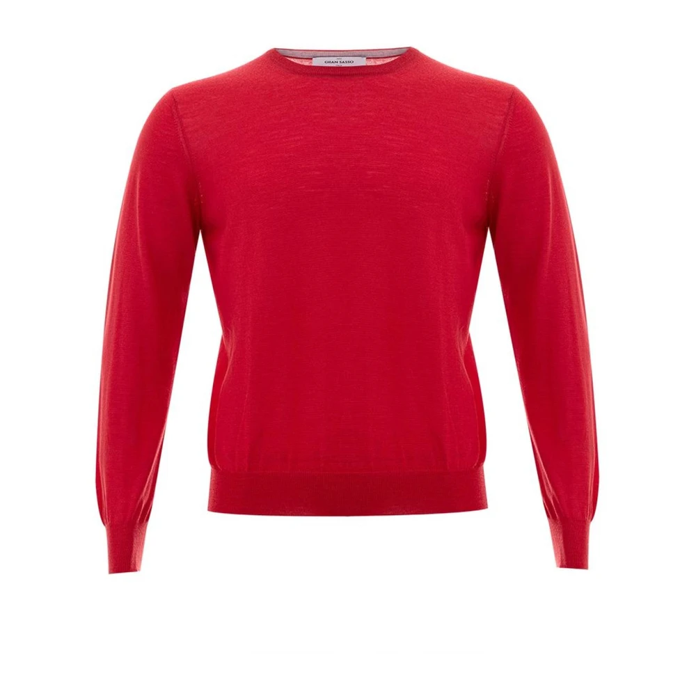 Gran Sasso Uomo Rosso Maglione Di Lana Per