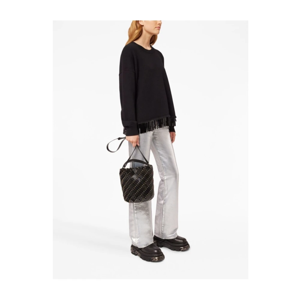 Paco Rabanne Middel Zwart Clutch Bucket Black Dames