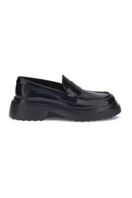Lackläder Loafers med Gummisula