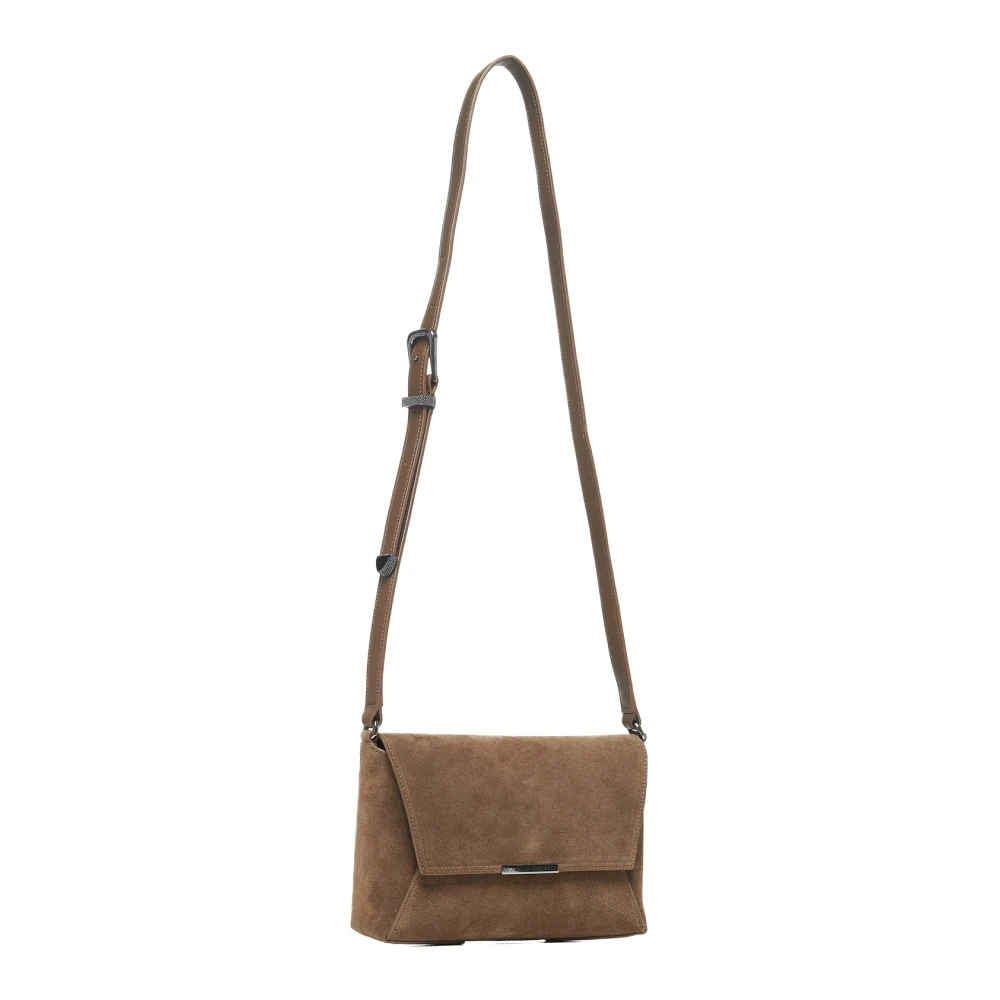 BRUNELLO CUCINELLI Luxe Crossbodytas voor vrouwen Brown Dames