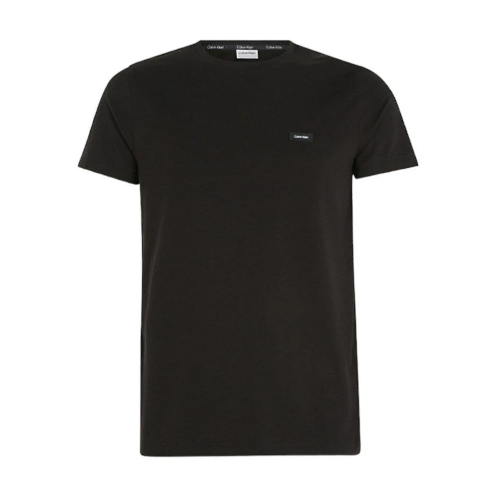 Calvin Klein Zwarte Slim Fit Katoenen T-shirt Black Heren