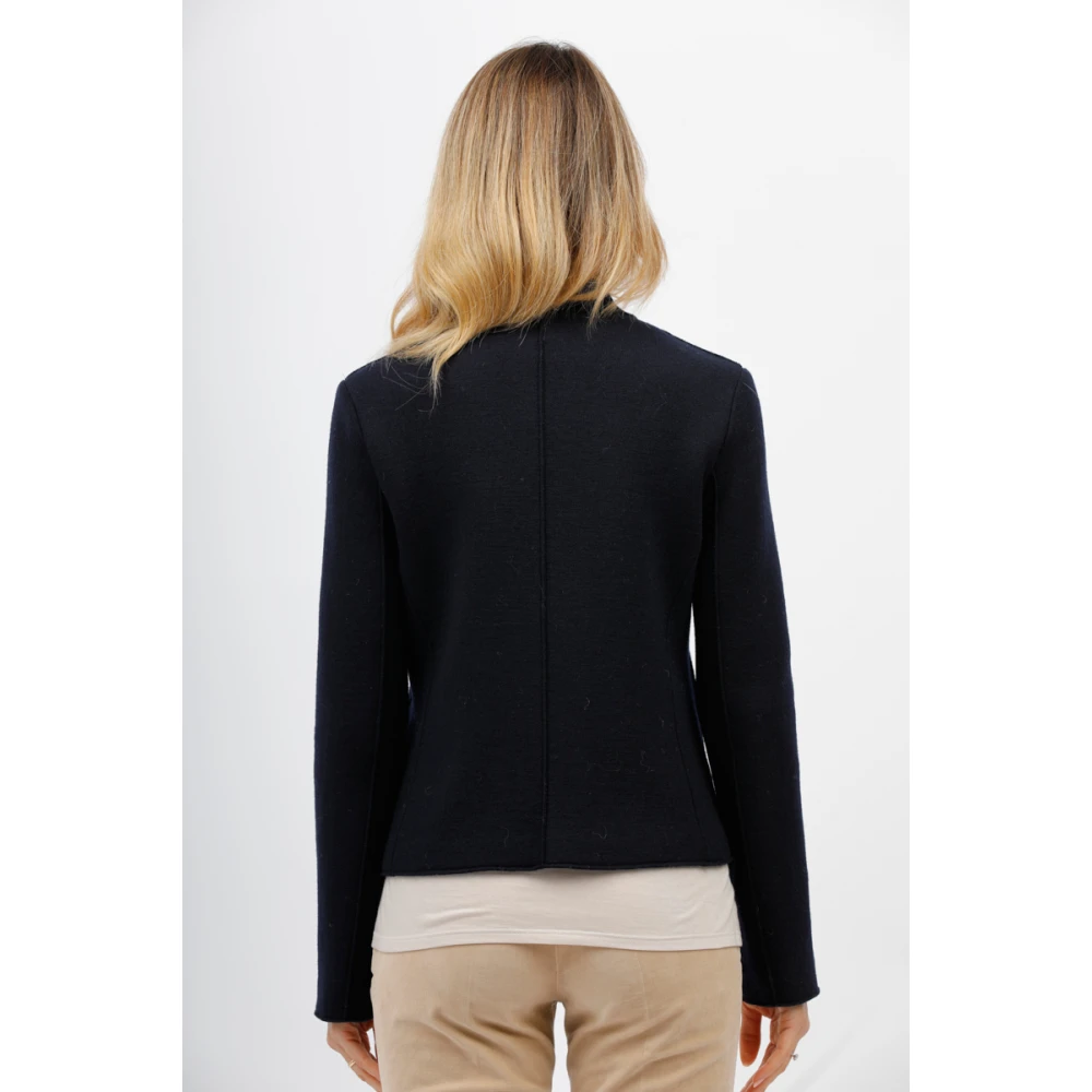 Rosso35 Stretch wollen jas Blue Dames