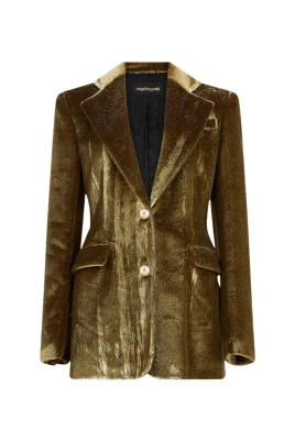 Gold Velvet Blazer