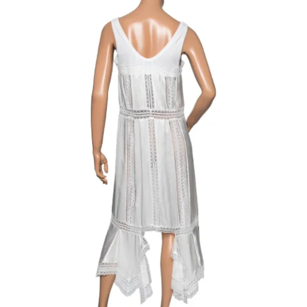 Burberry Vintage Pre-owned Silk dresses White Dames
