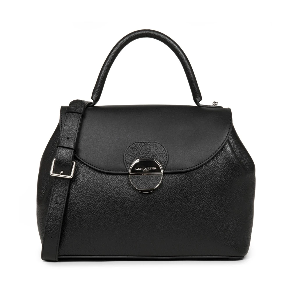 Lancaster Black Handbags, Female, One Size, Flap Handbag With Metal Clasp