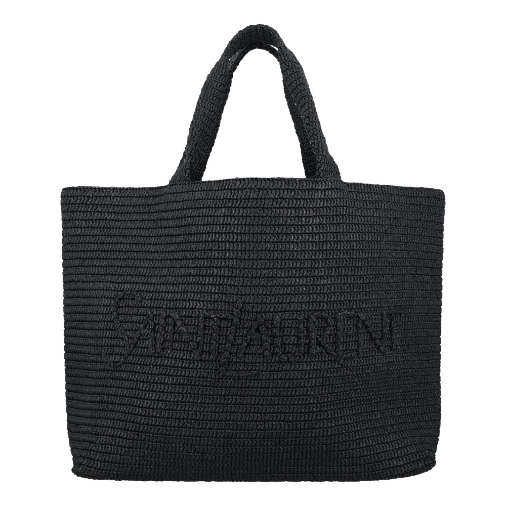 Saint Laurent Men's Black Travel Tote Bag Ss24 - Shopping Bags - One Size - Bags