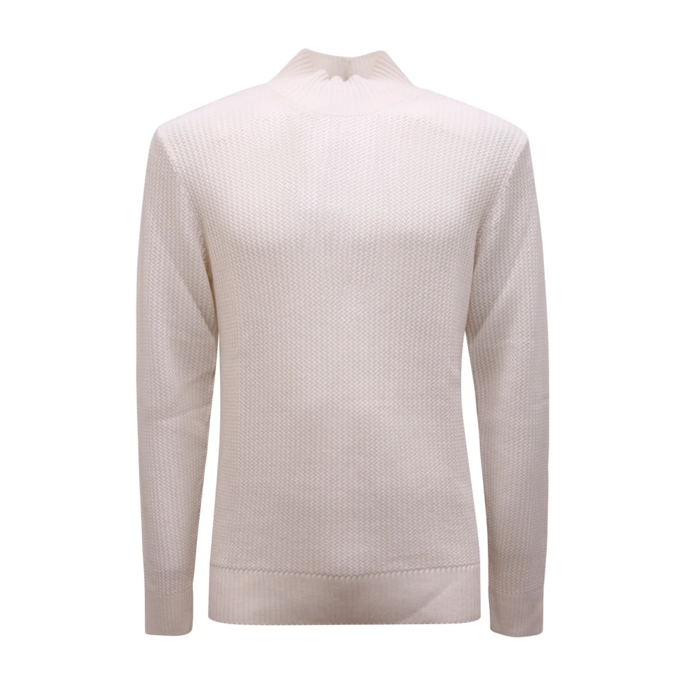 Paolo Pecora Men's White Turtlenecks, Xl, Lupetto Wool Jumper