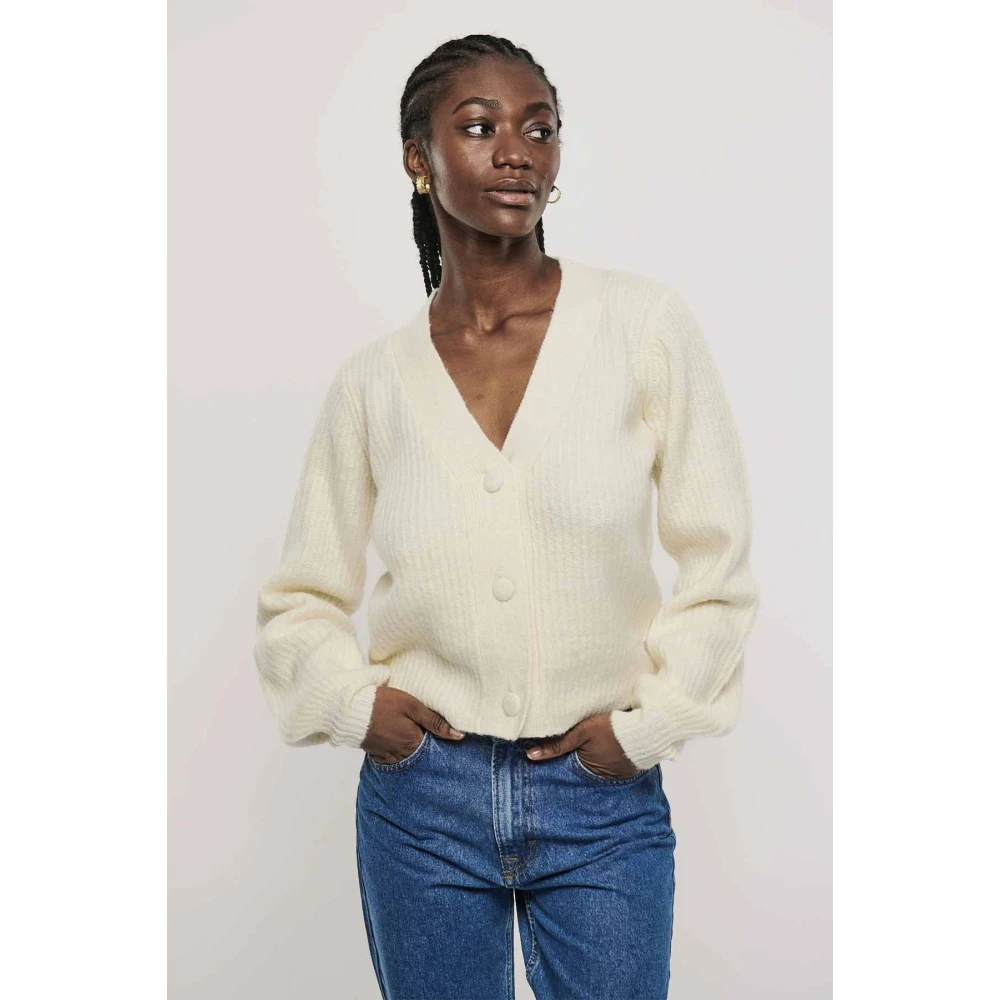 MbyM Zachte Tribeca Cardigan Trui White Dames