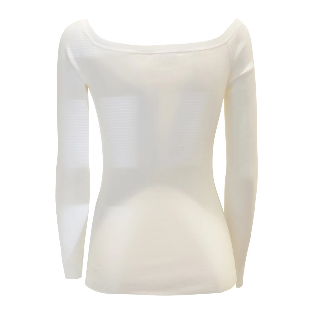 P.a.r.o.s.h. Crème Katoenen Trui Ss24 Beige Dames