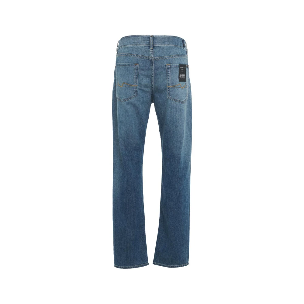 7 For All Mankind Slim Fit Jeans met Logo Details Blue Heren