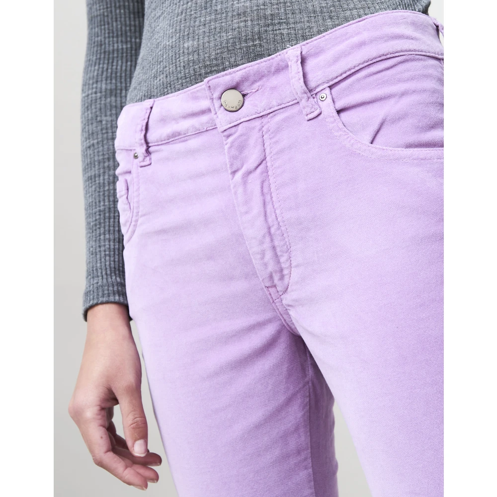 Re-Hash Geknipte katoenen broek voor vrouwen Purple Dames