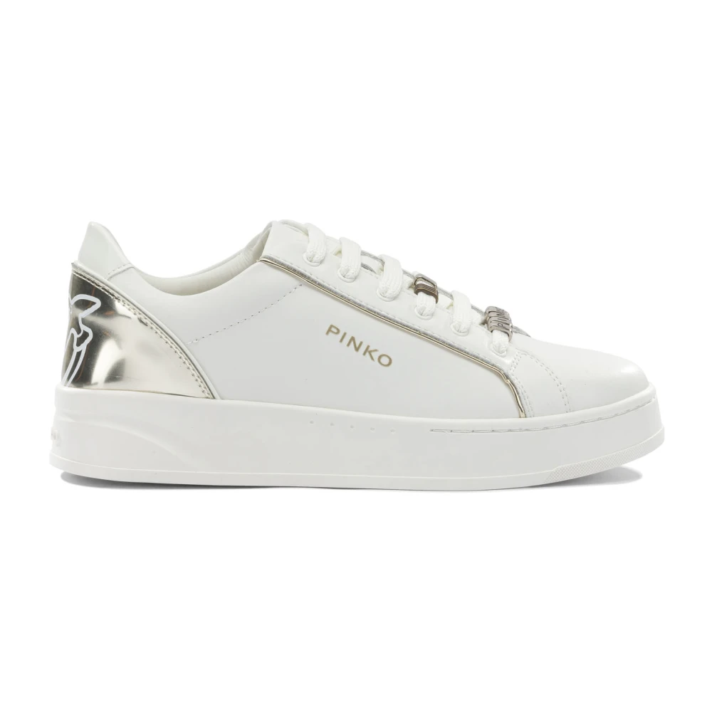 Pinko Women's White Sneakers, 7 Uk, Iris Trainers