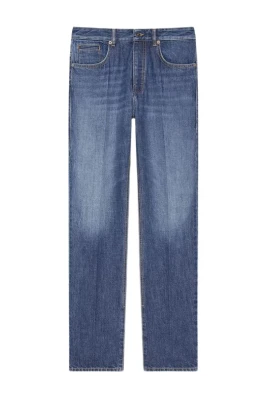 Tvättade Jeans med Raka Ben