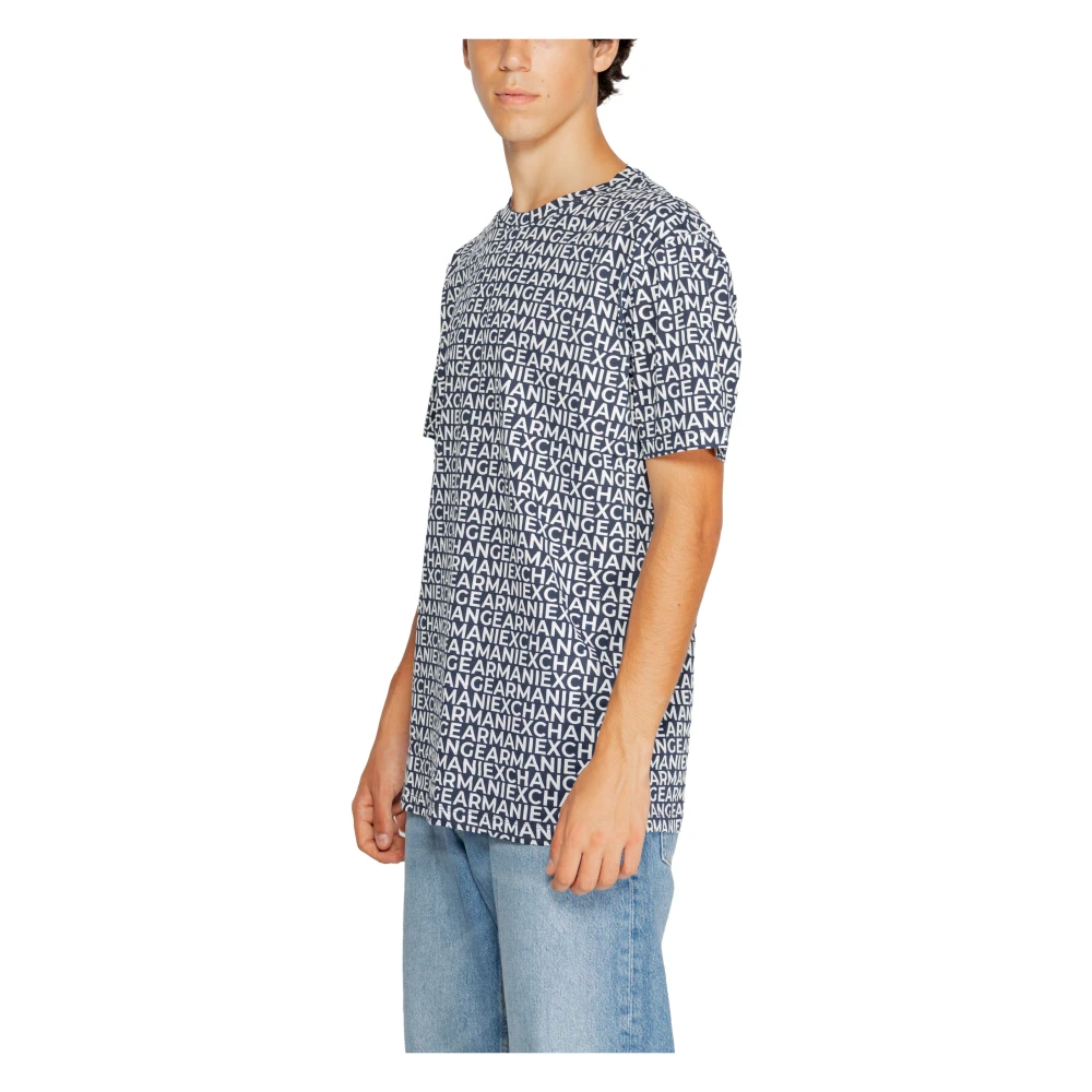 Armani Exchange Heren T-shirt Polo Herfst Winter Collectie Blue Heren