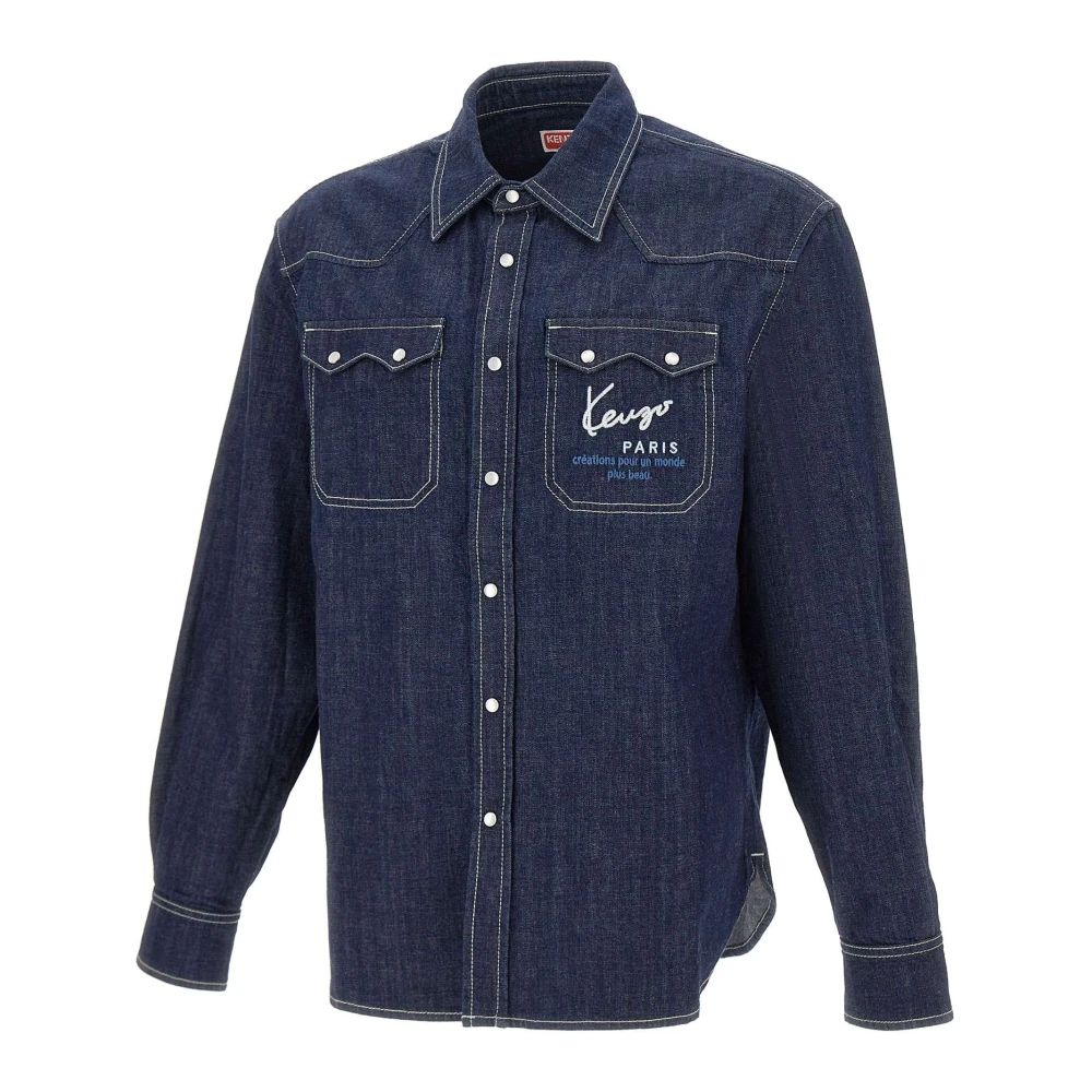 Kenzo Paris Heren Overhemden Blue Dames