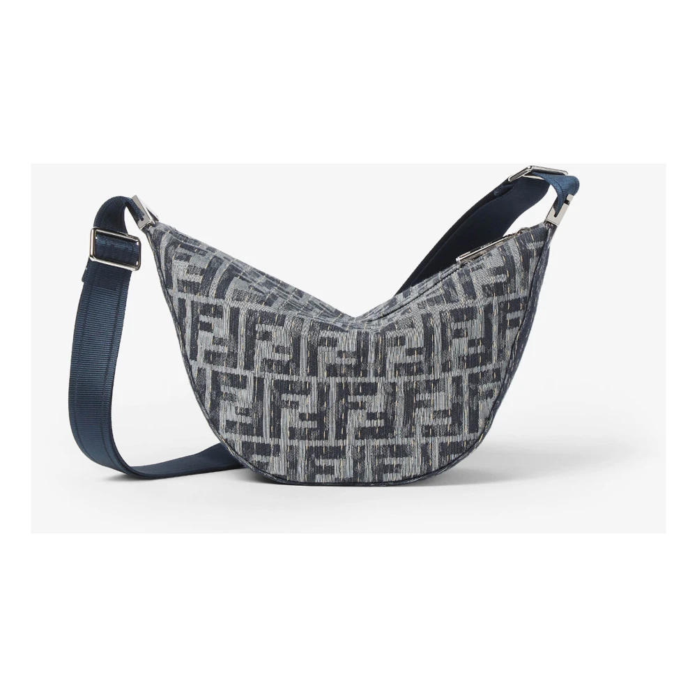 Fendi Blauwe Denim Look Crossbody Tas Blue Heren
