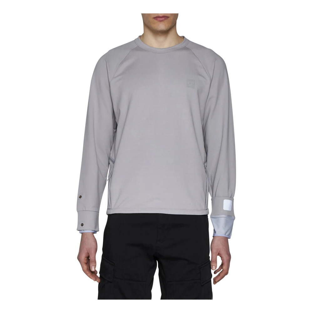 C.P. Company Metropolis Sweater met Appliqué Logo Gray Heren