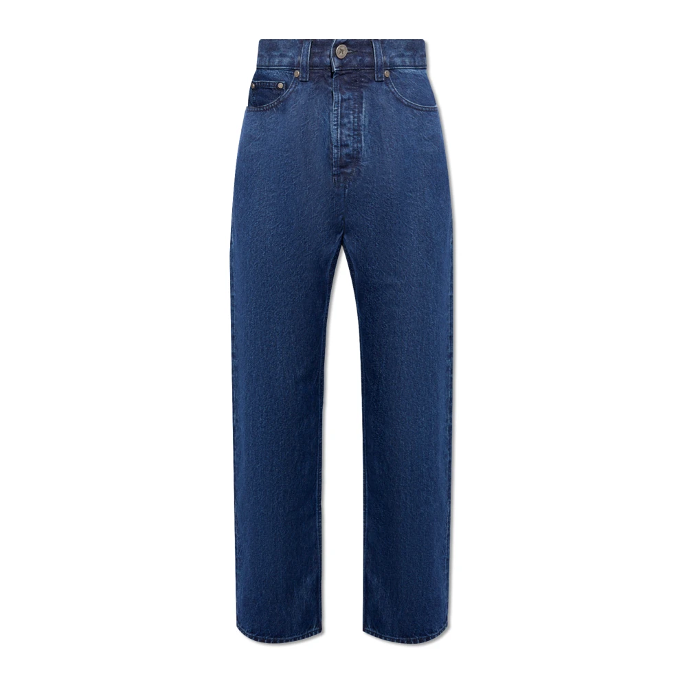 Palm Angels Men's Blue Jeans With Pockets - Straight Fit Jeans - W34 - Jeans
