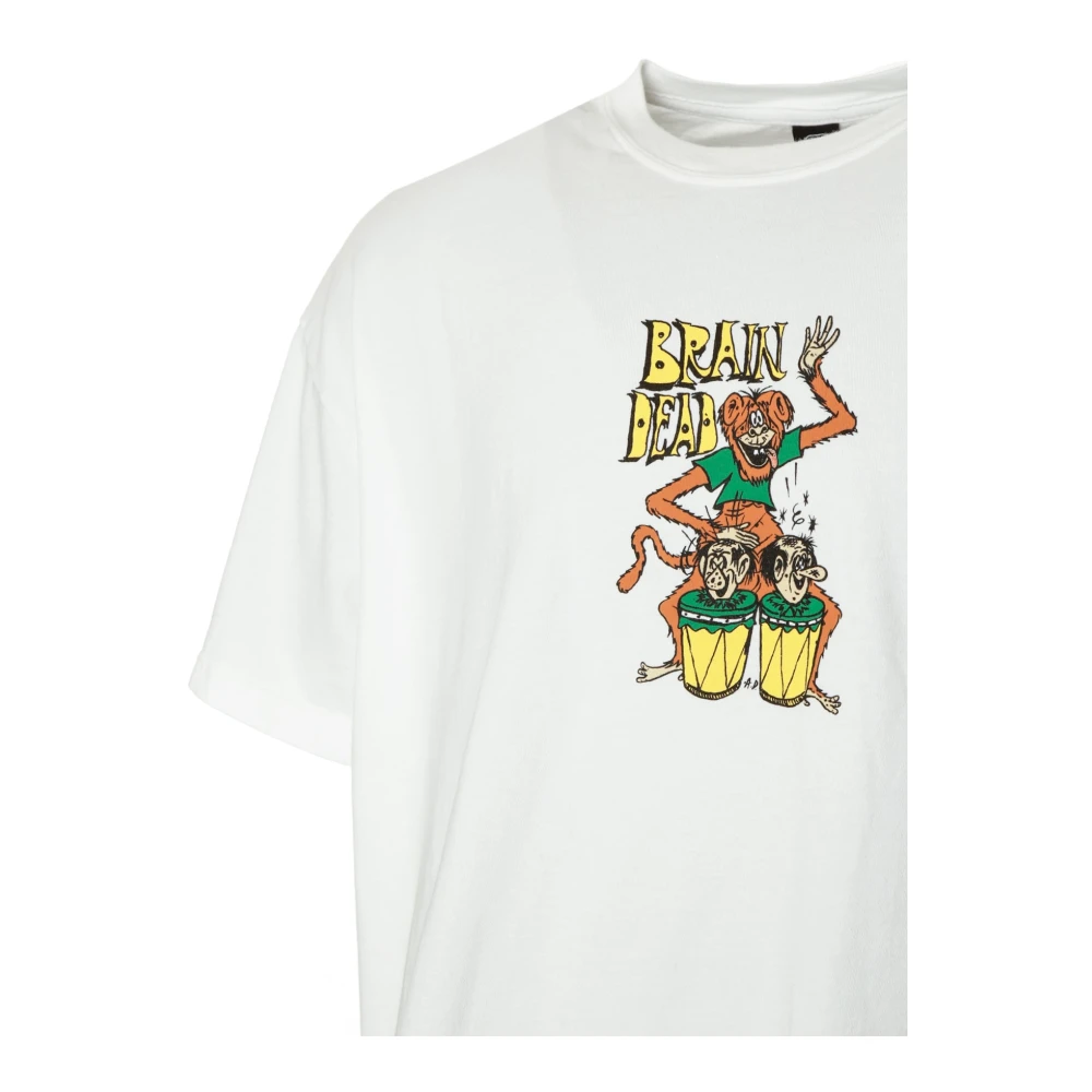 Brain Dead Kleurrijk Print T-Shirt Korte Mouw White Heren
