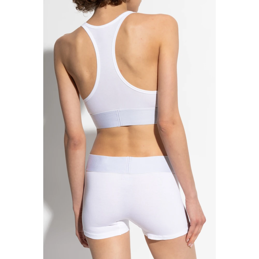 Diesel Bra Ufsb-Cotton-Race-Bralette White Dames