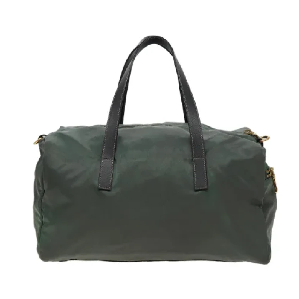Prada Vintage Pre-owned Nylon prada-bags Green Dames