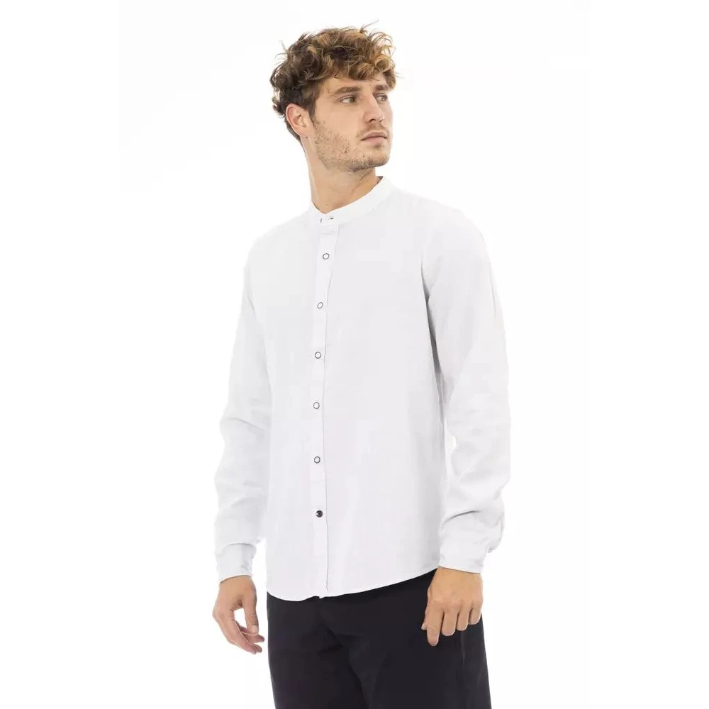 Baldinini Elegant overhemd met mandarijnkraag White Heren