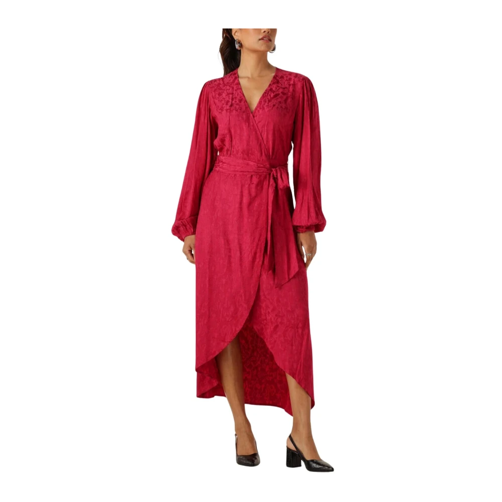 Freebird Vrouw Rood Kleedjes Dames, S, Blossom Midi Jurk