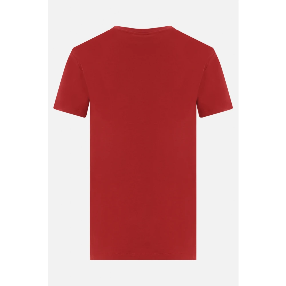Max Mara Rode T-shirt met M-borduurwerk Red Dames