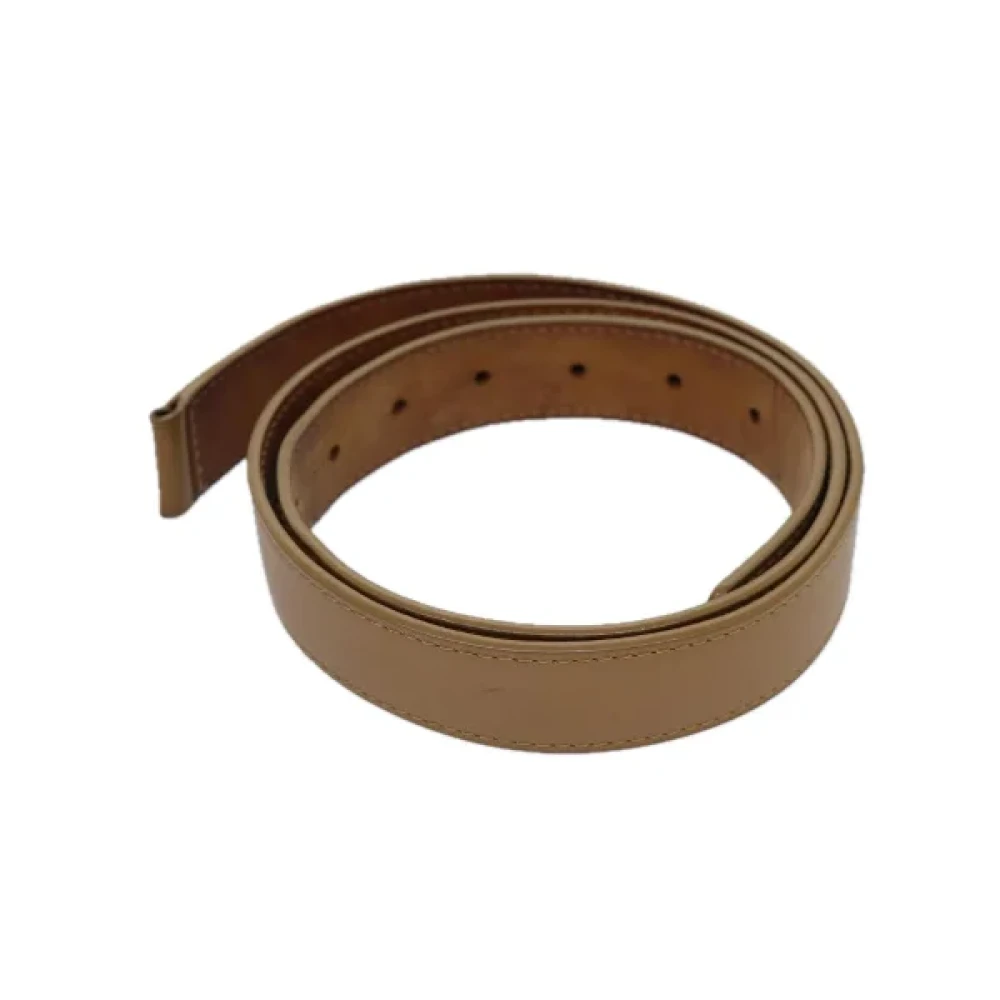Louis Vuitton Vintage Pre-owned Leather belts Beige Dames