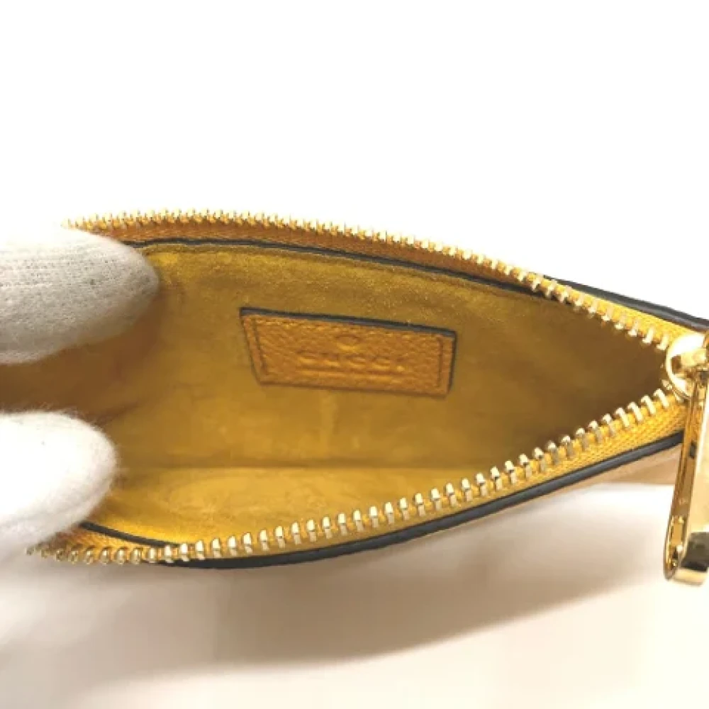 Gucci Vintage Pre-owned Leather wallets Yellow Heren