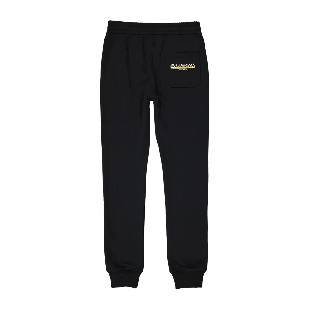 Balmain Katoenen Sweatpants met Achterlogo Detail Black Heren