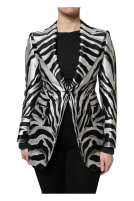 Zebra Polyester Blazer Jacka
