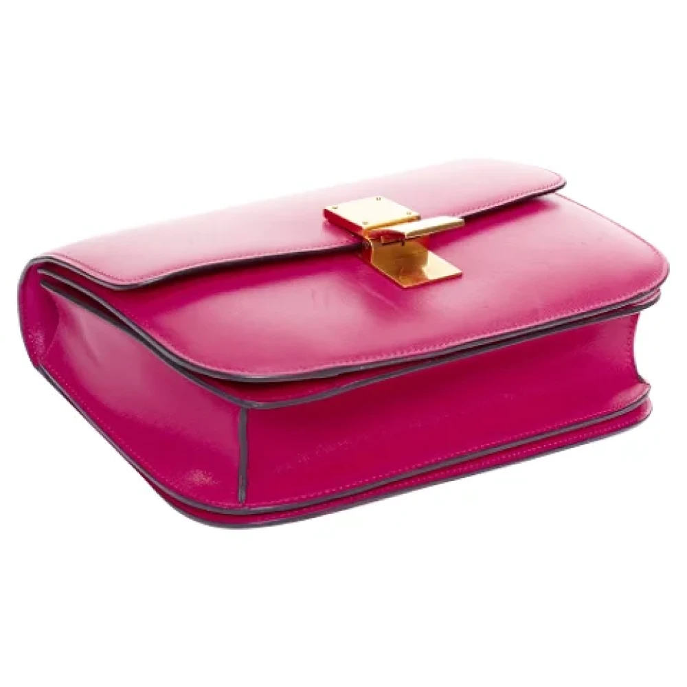 Celine Vintage Pre-owned Leather crossbody-bags Pink Dames