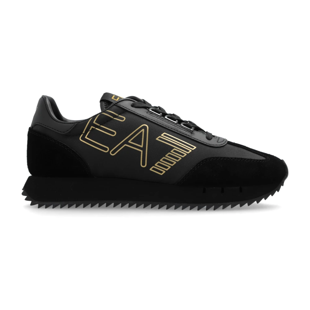 Emporio Armani EA7 Sportskor med logotyp Black, Dam