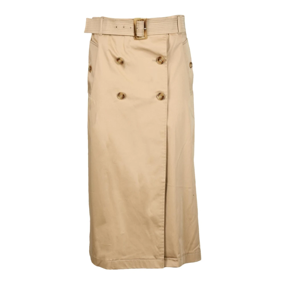 Marella Wikkelrok met Zakken Brown Dames