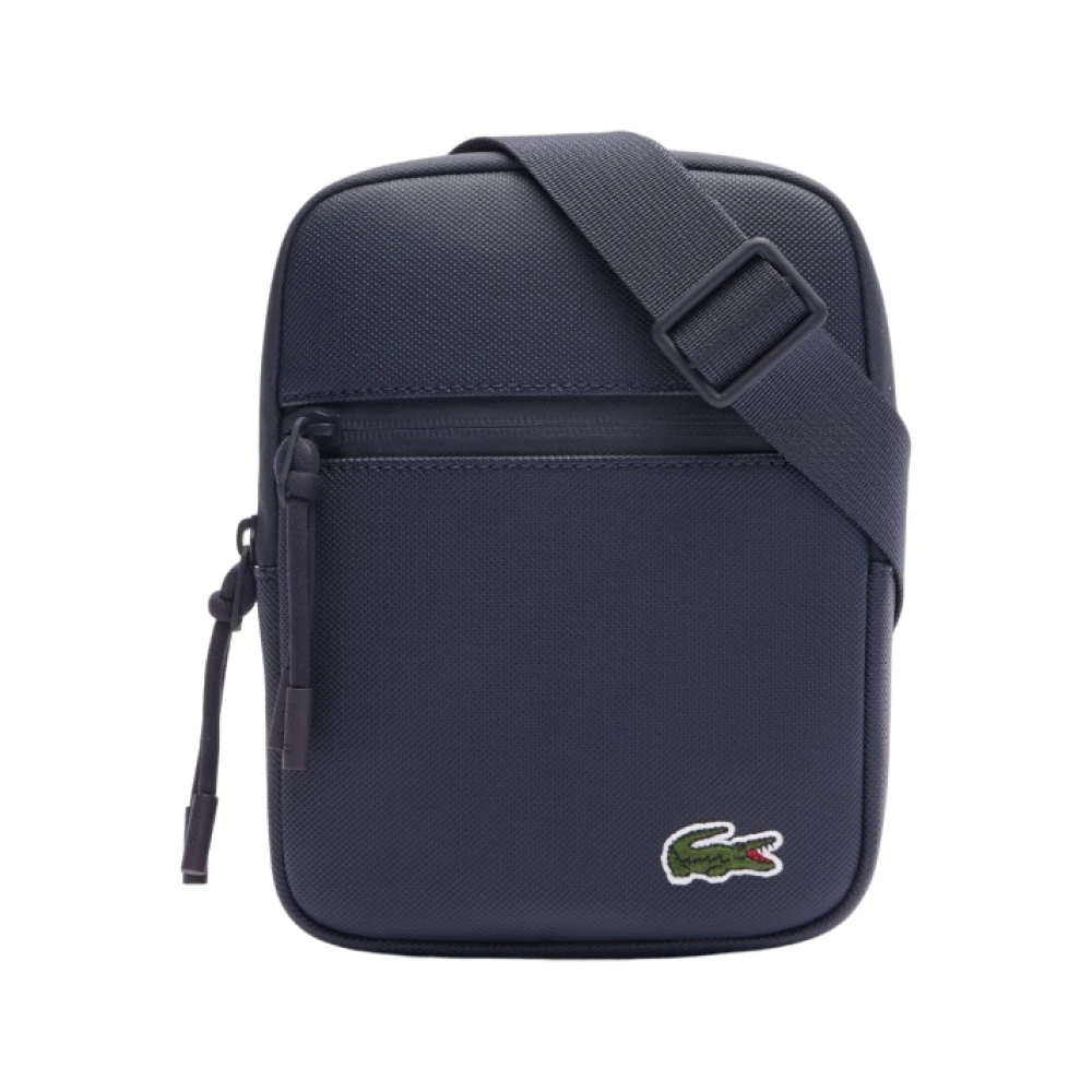 Lacoste Blauwe Urban Canvas Schoudertas Blue Heren