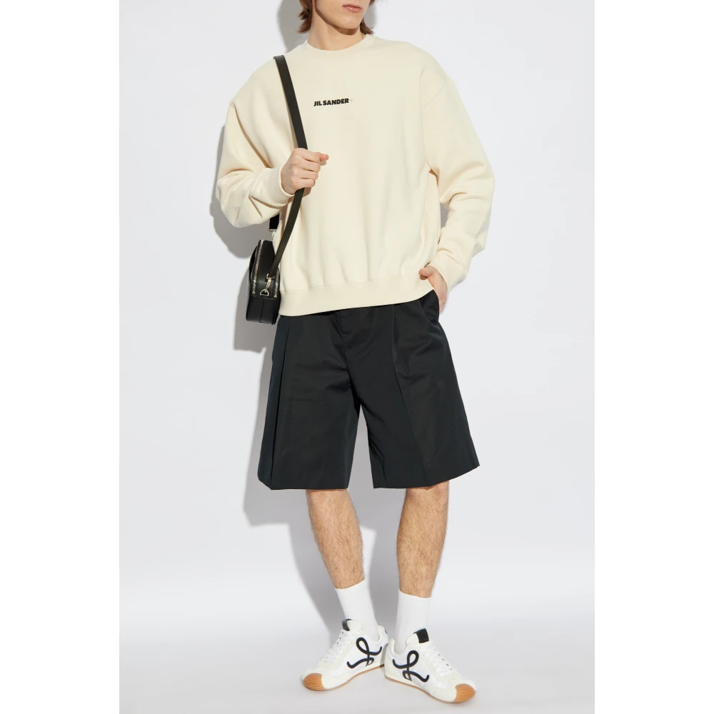 Jil Sander Sweatshirt met logo Beige Heren