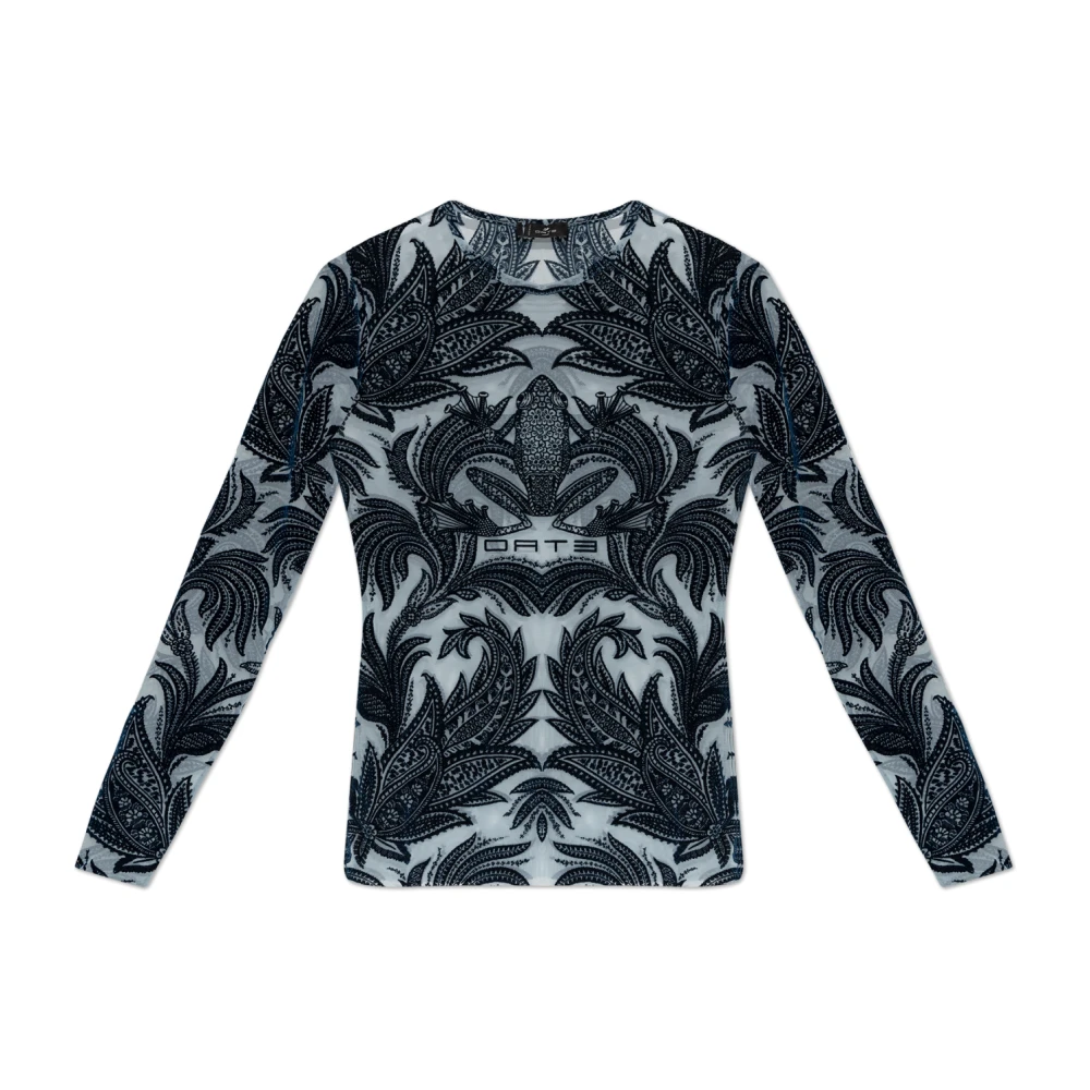 ETRO Top met fluwelen afwerking Blue Dames