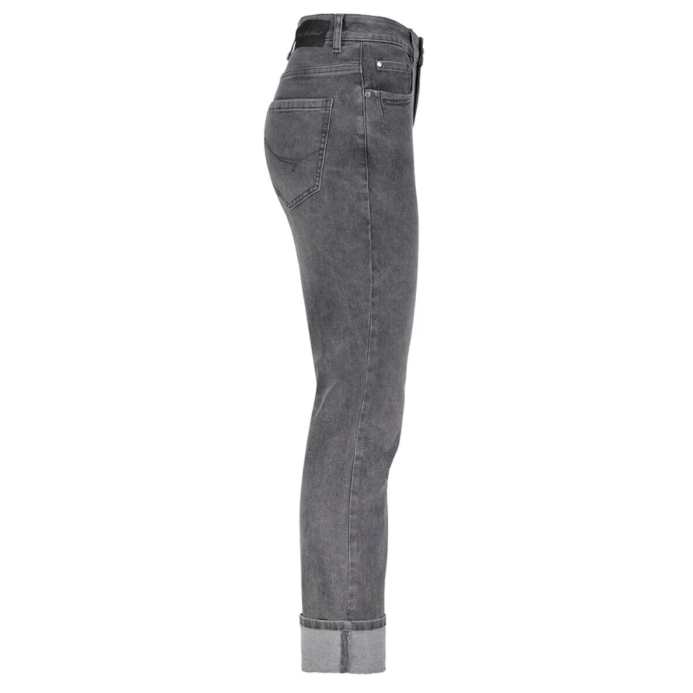 Red Button Kate Grijze Denim Turnup Jeans Gray Dames