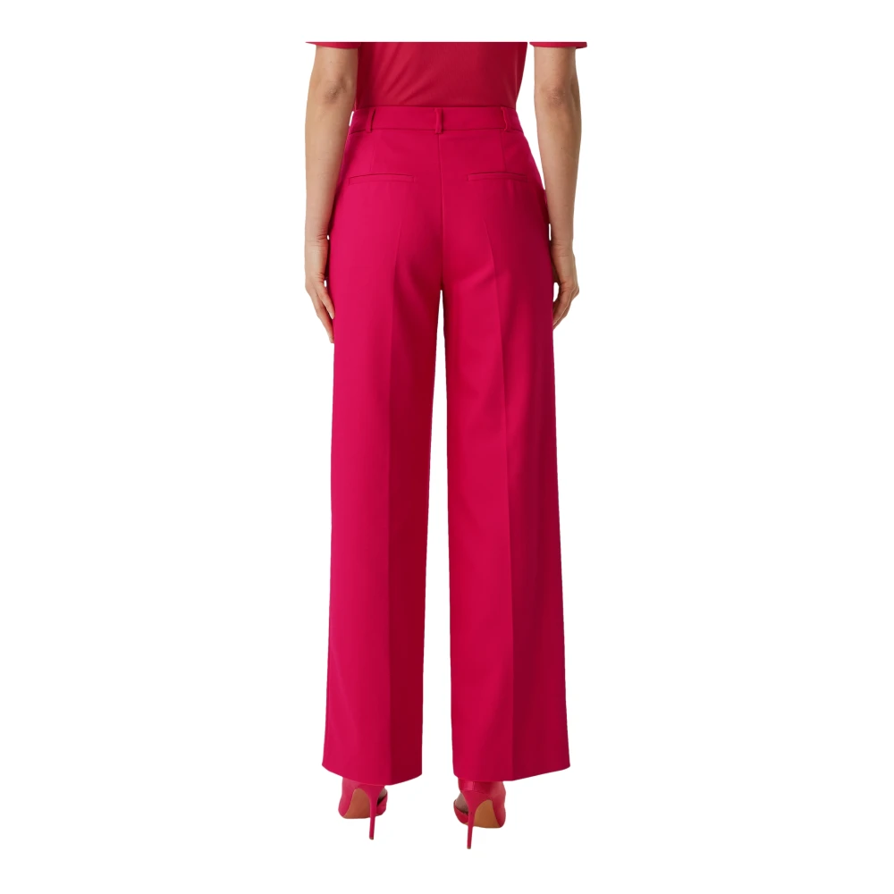 comma Wide Trousers Pink Dames