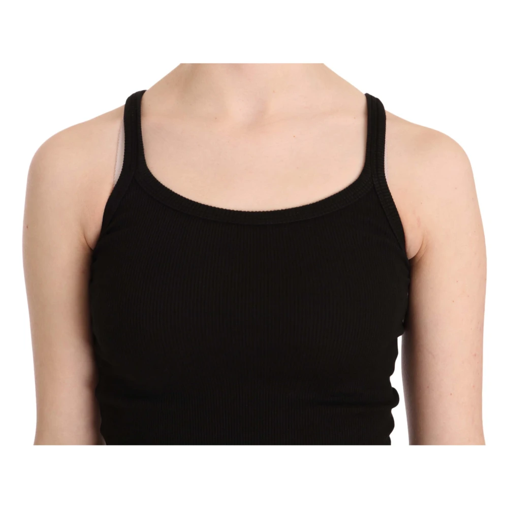 Pink Memories Elegant Mouwloos Spaghetti Band Top Black Dames