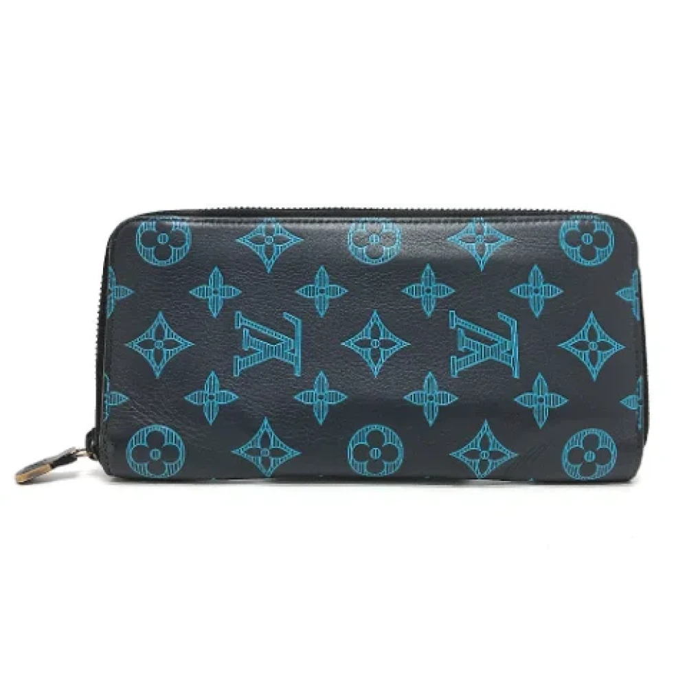 Louis Vuitton Vintage Pre-owned Leather wallets Blue Dames