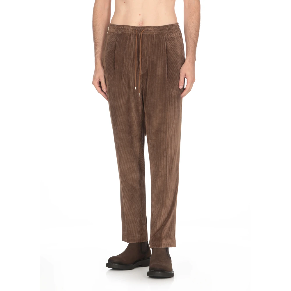 Briglia Bruine Corduroy Elastische Taille Broek Brown Heren