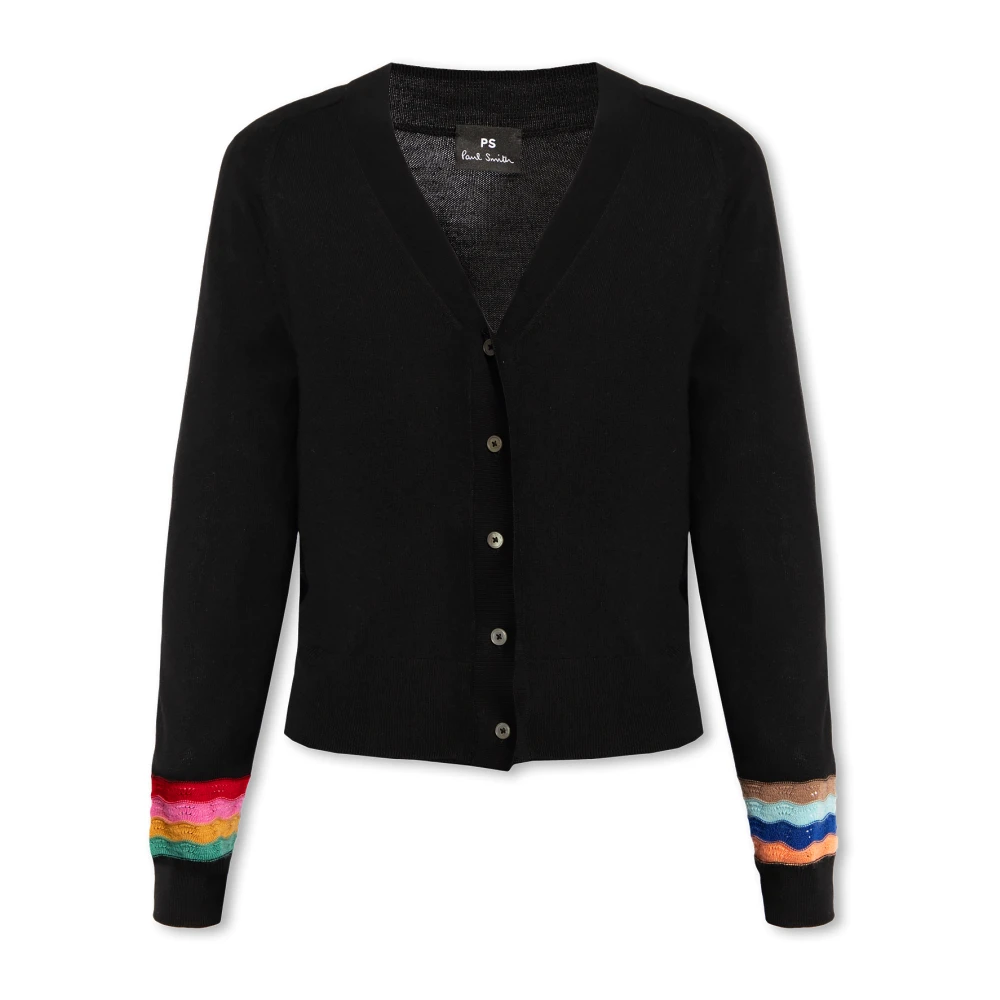 PS By Paul Smith Wollen Cardigan Black Dames